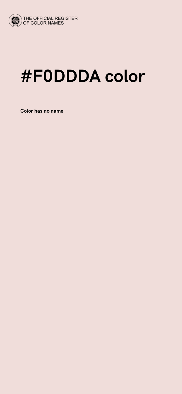 #F0DDDA color image