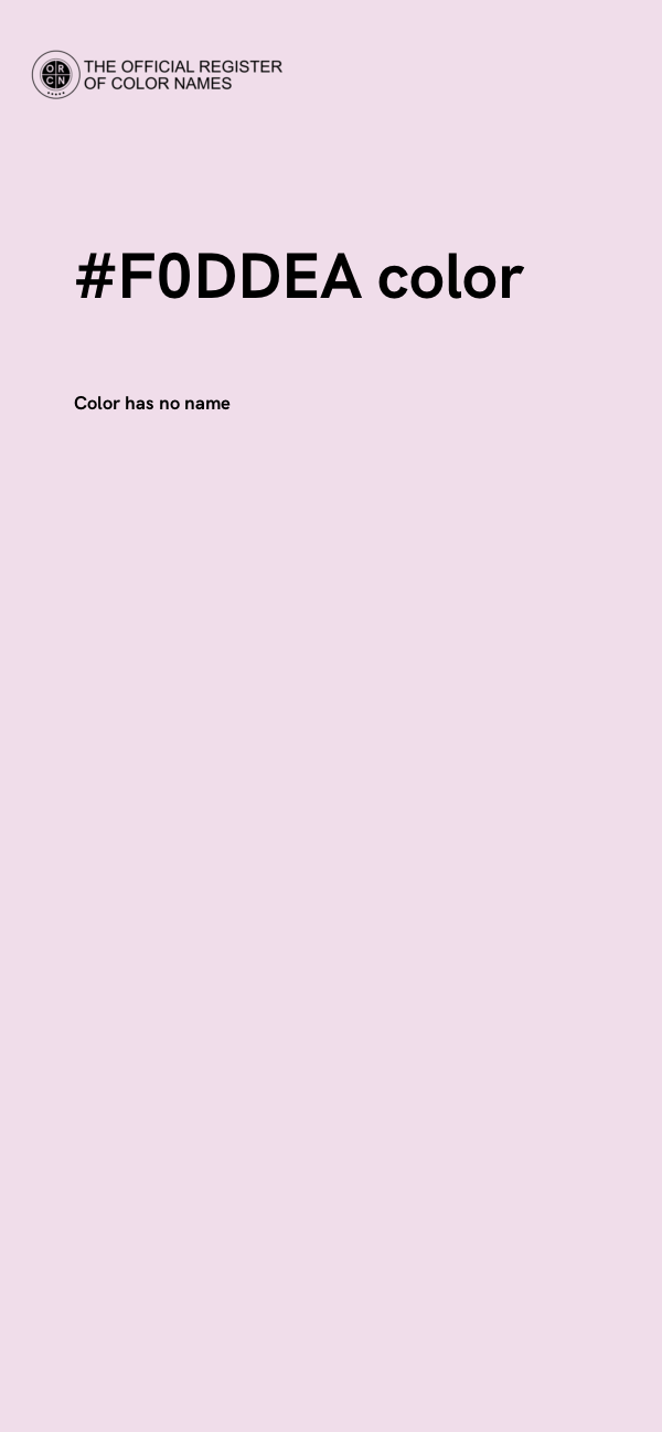#F0DDEA color image