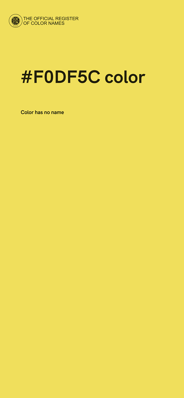 #F0DF5C color image