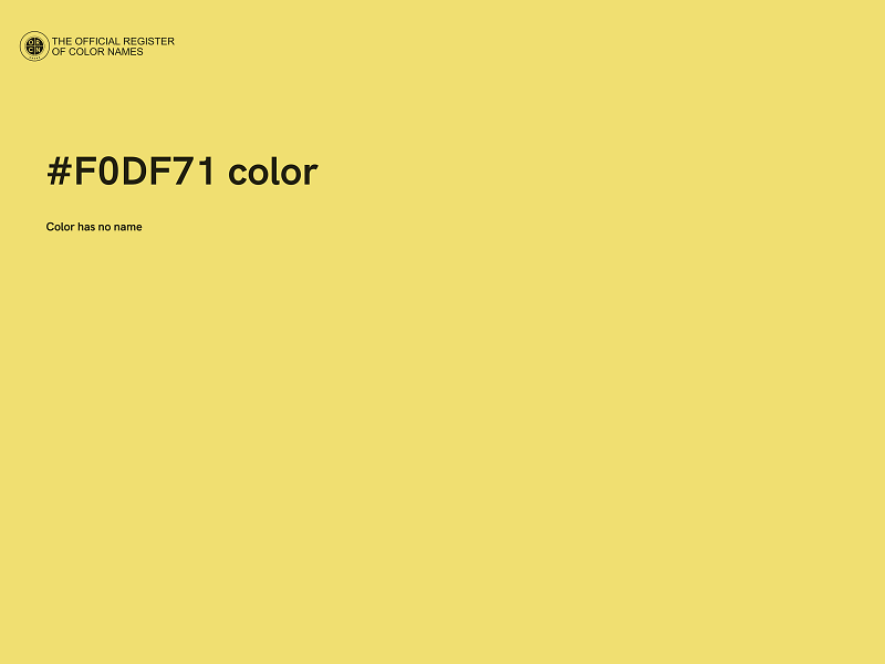 #F0DF71 color image