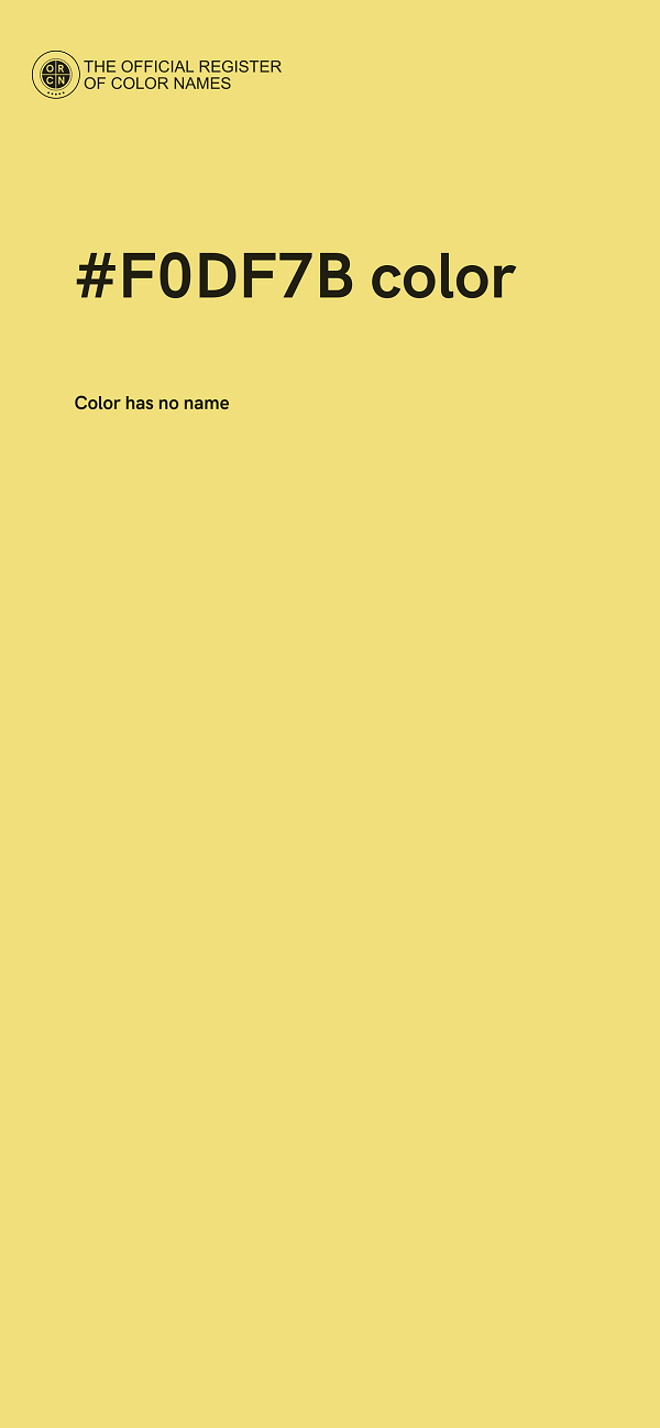 #F0DF7B color image