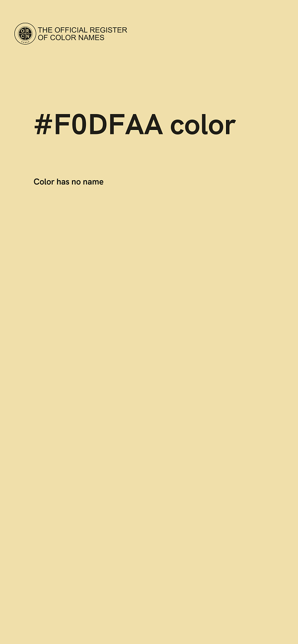 #F0DFAA color image