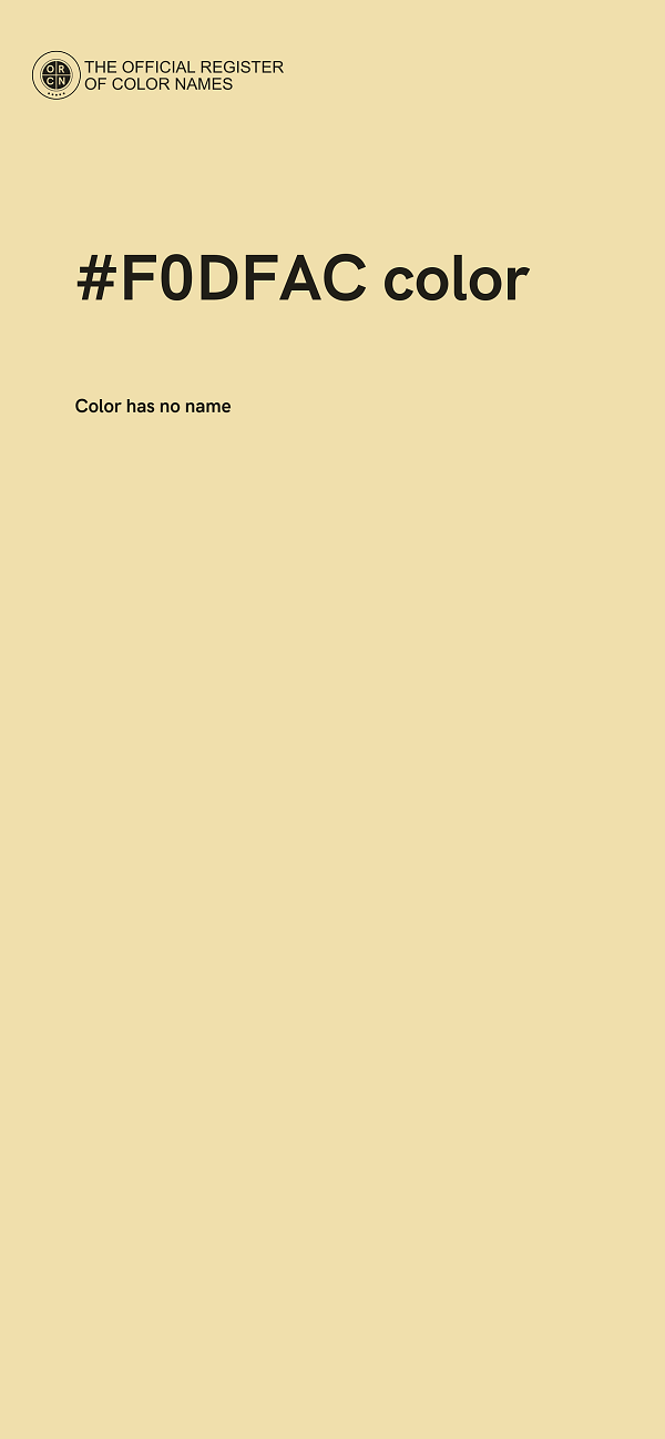 #F0DFAC color image