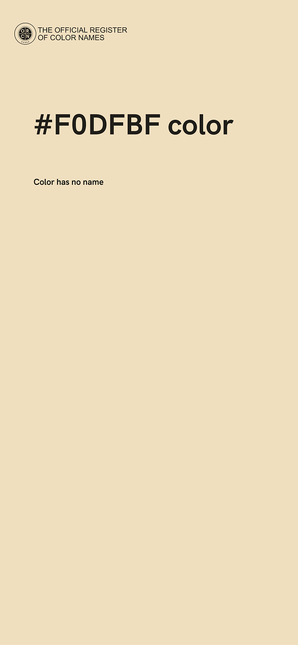 #F0DFBF color image