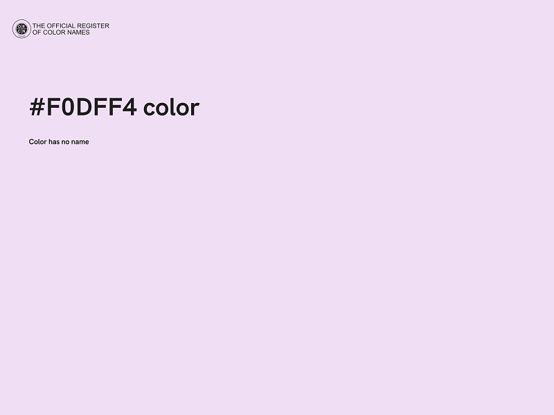 #F0DFF4 color image