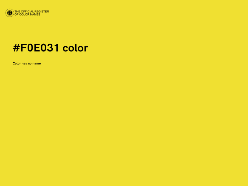 #F0E031 color image