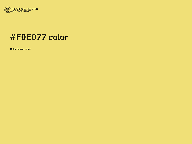 #F0E077 color image