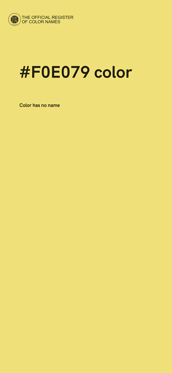 #F0E079 color image