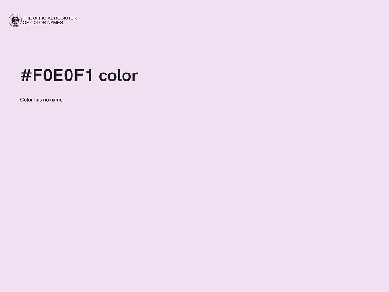 #F0E0F1 color image