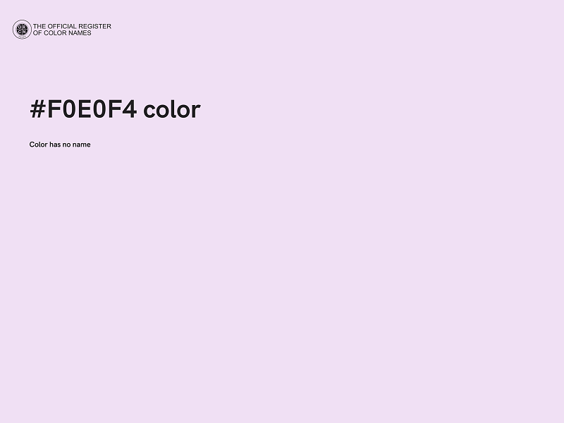 #F0E0F4 color image