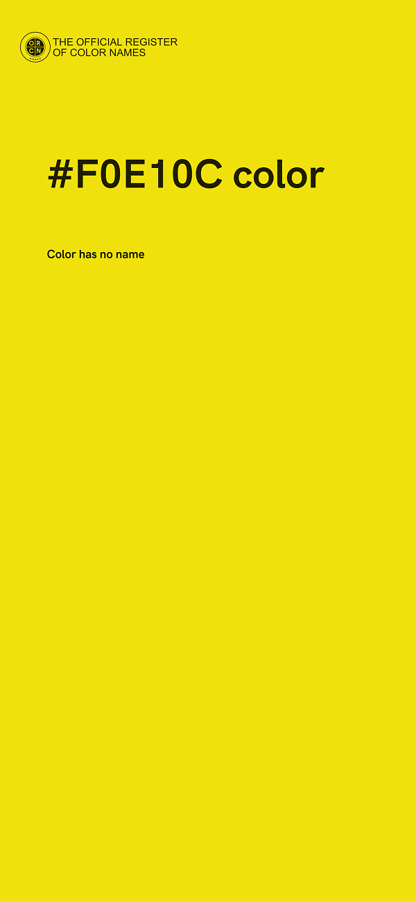 #F0E10C color image