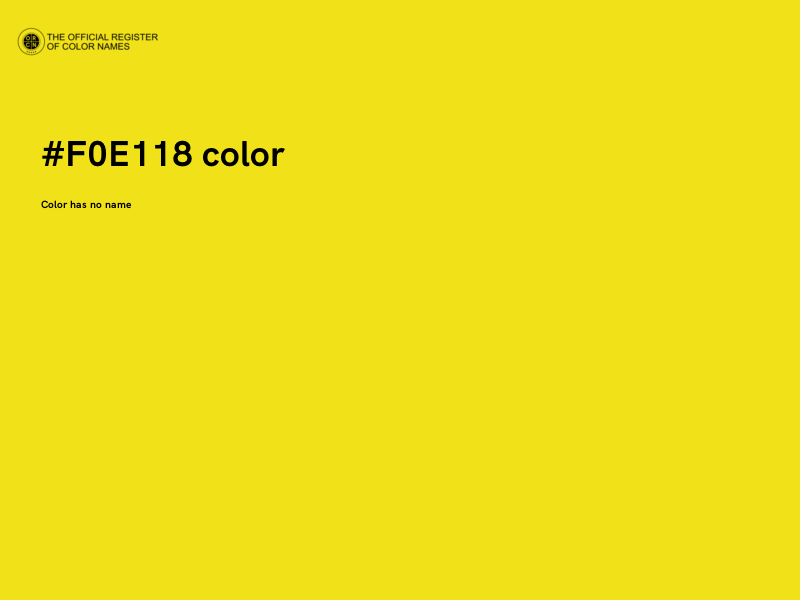 #F0E118 color image