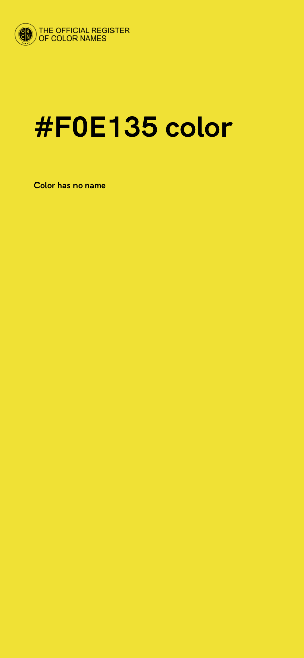 #F0E135 color image