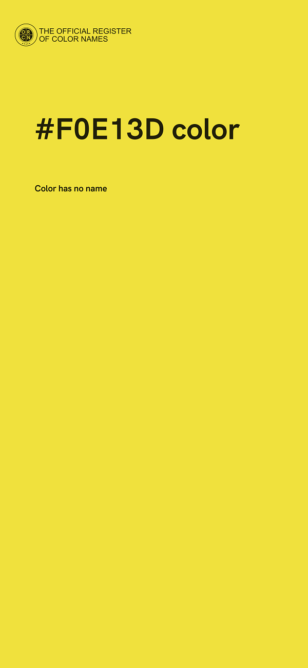 #F0E13D color image