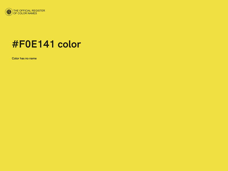 #F0E141 color image