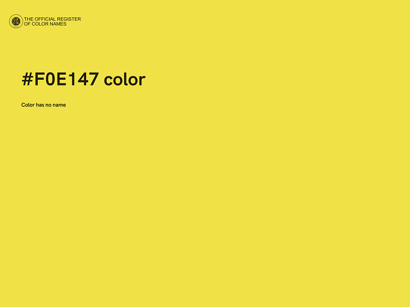 #F0E147 color image