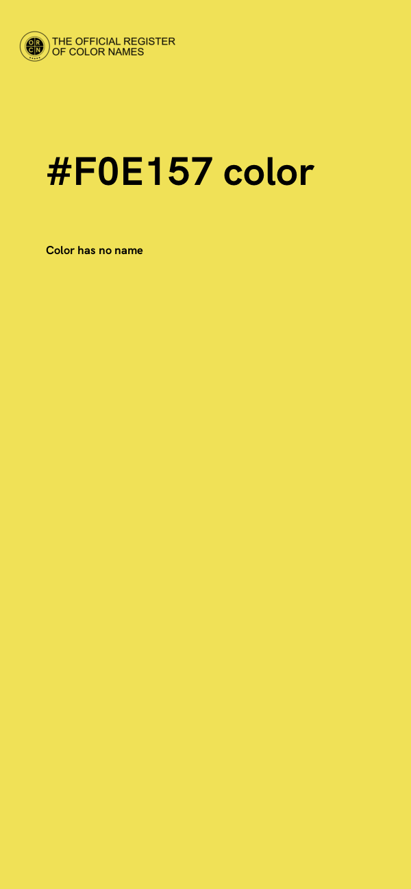 #F0E157 color image