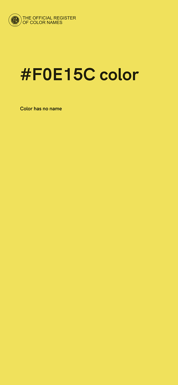 #F0E15C color image
