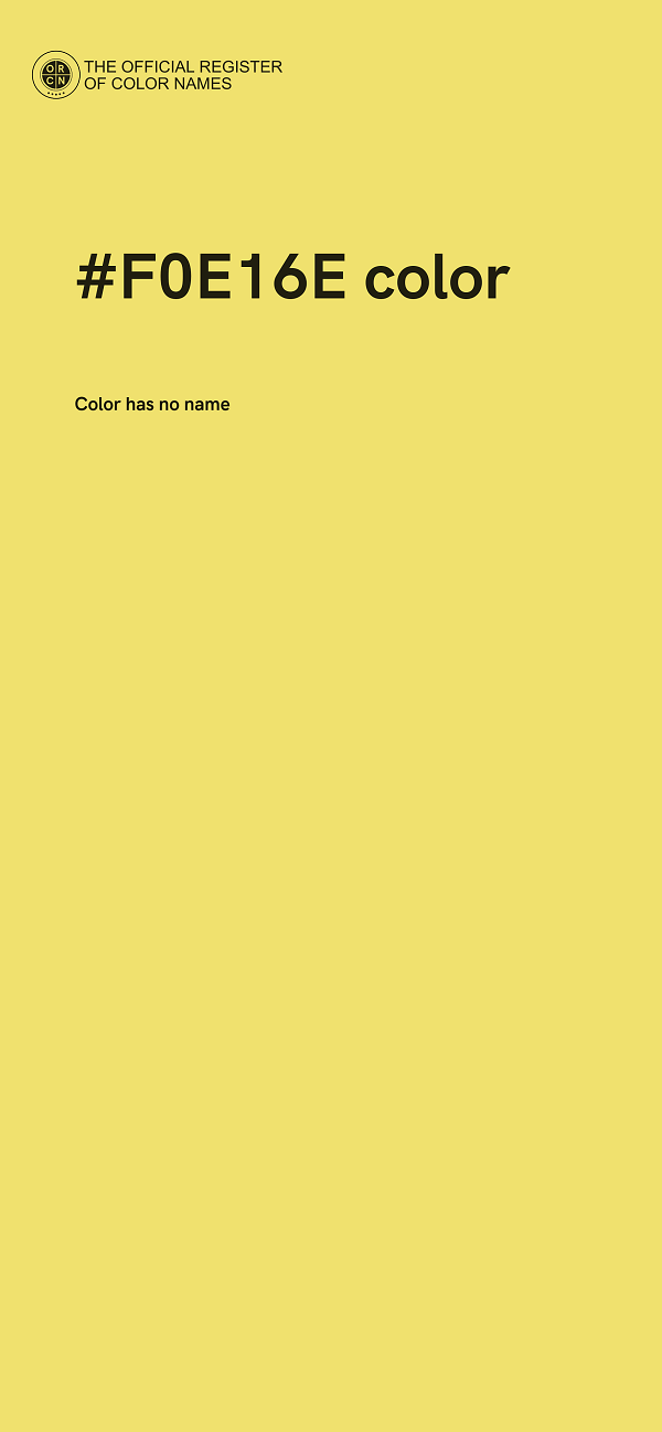 #F0E16E color image