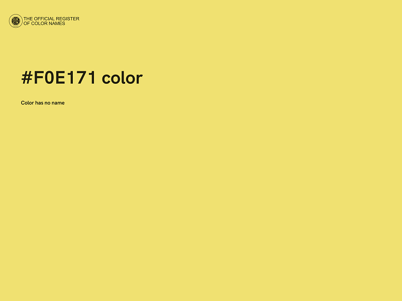 #F0E171 color image