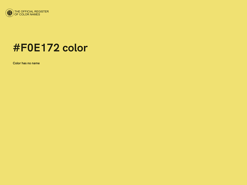 #F0E172 color image