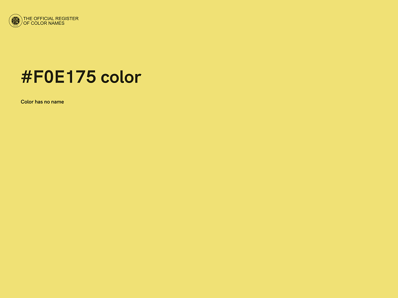 #F0E175 color image