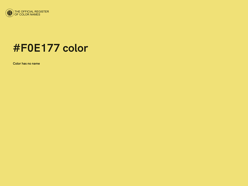 #F0E177 color image