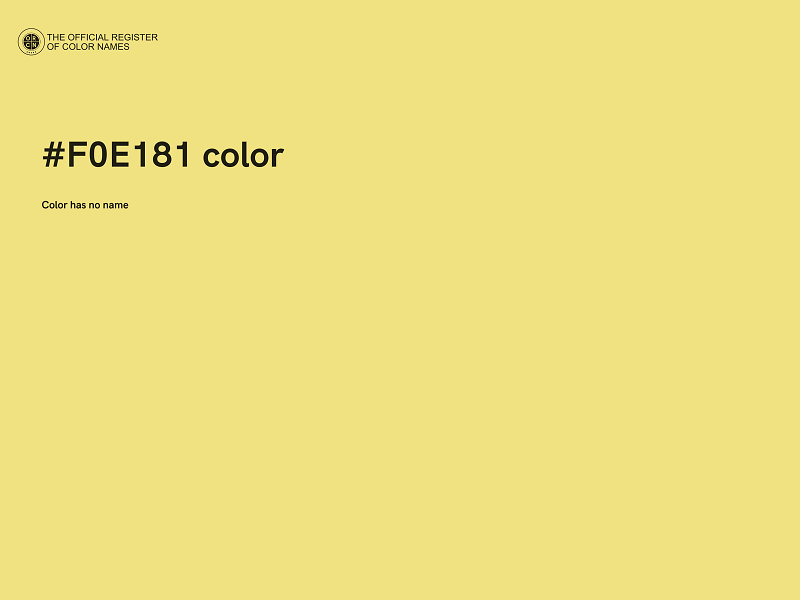 #F0E181 color image