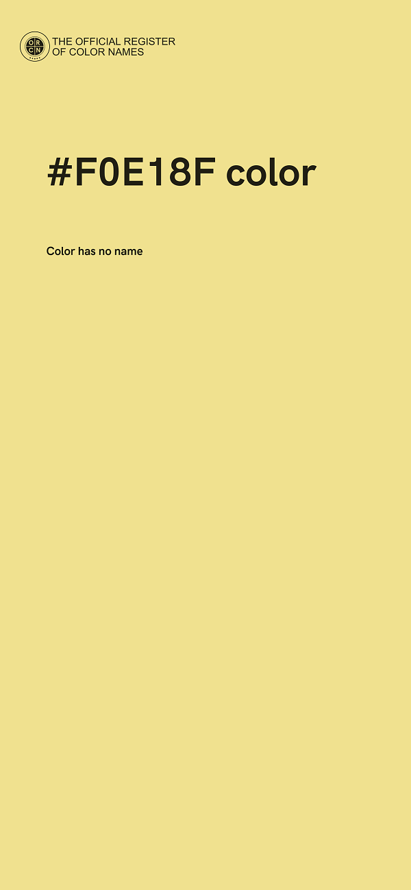 #F0E18F color image