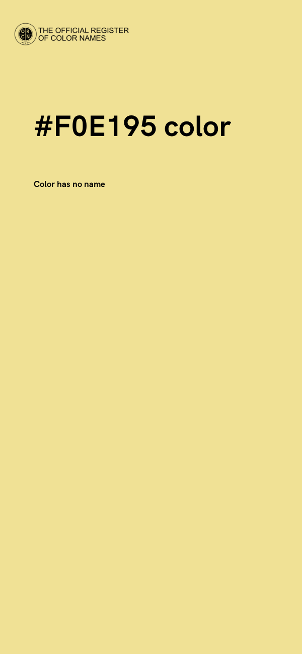 #F0E195 color image