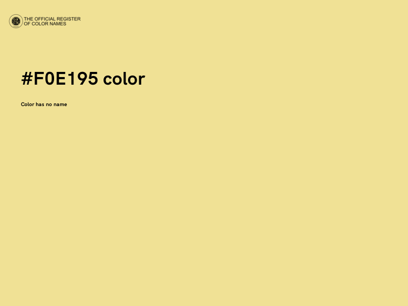 #F0E195 color image