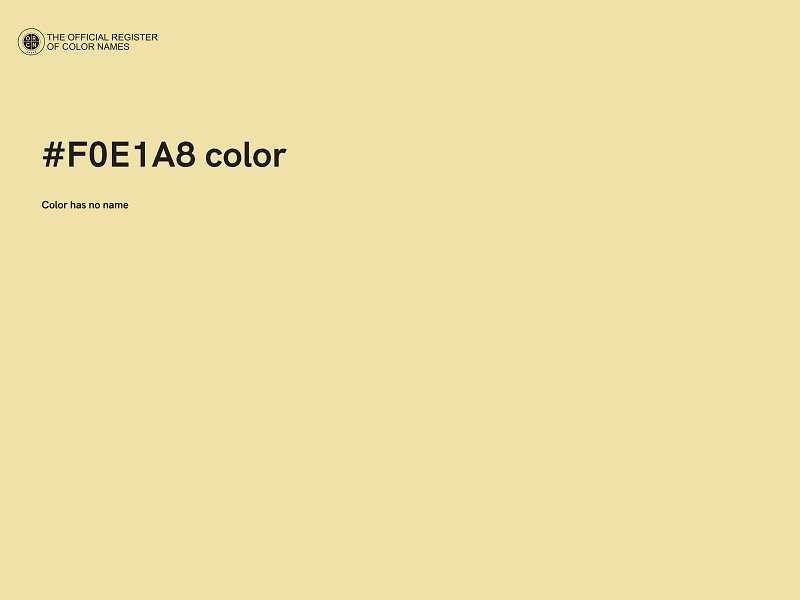 #F0E1A8 color image