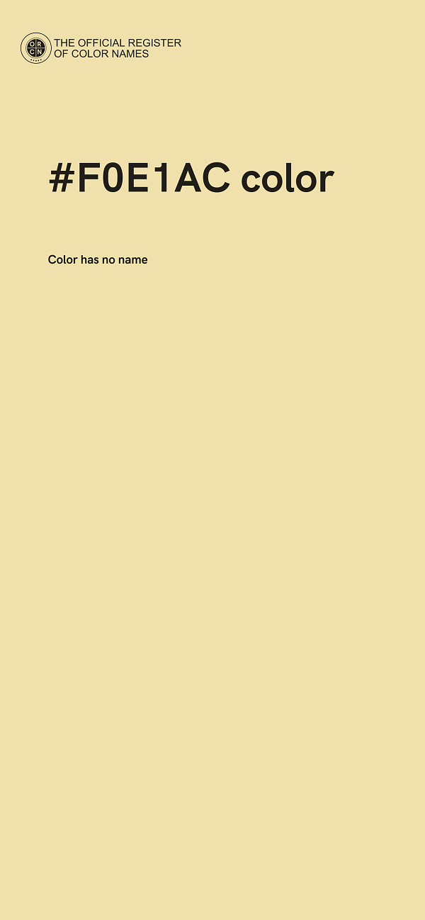 #F0E1AC color image