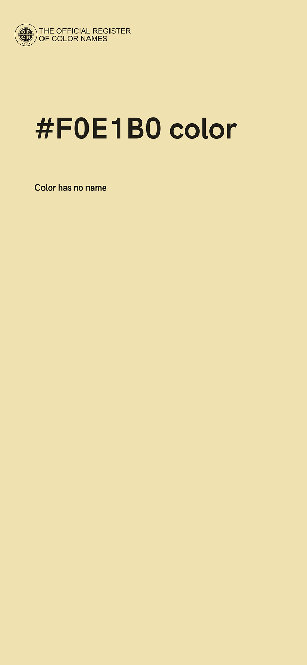 #F0E1B0 color image