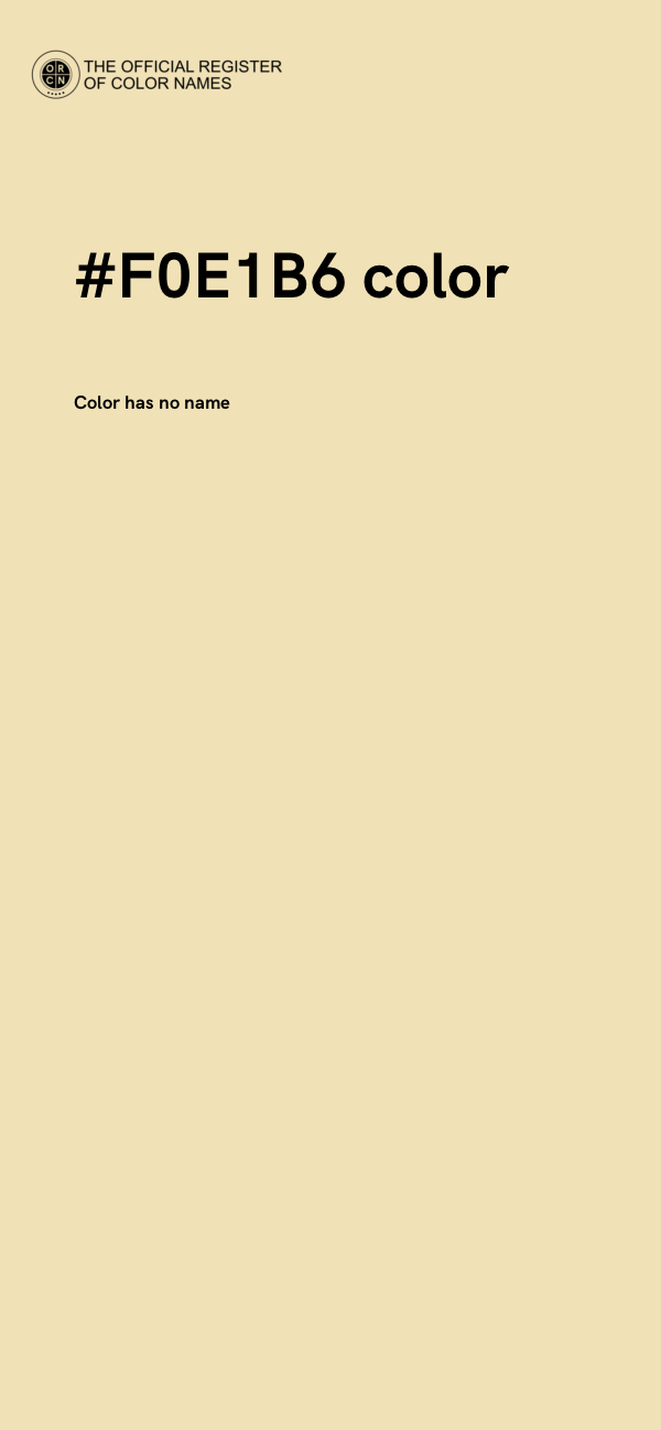 #F0E1B6 color image