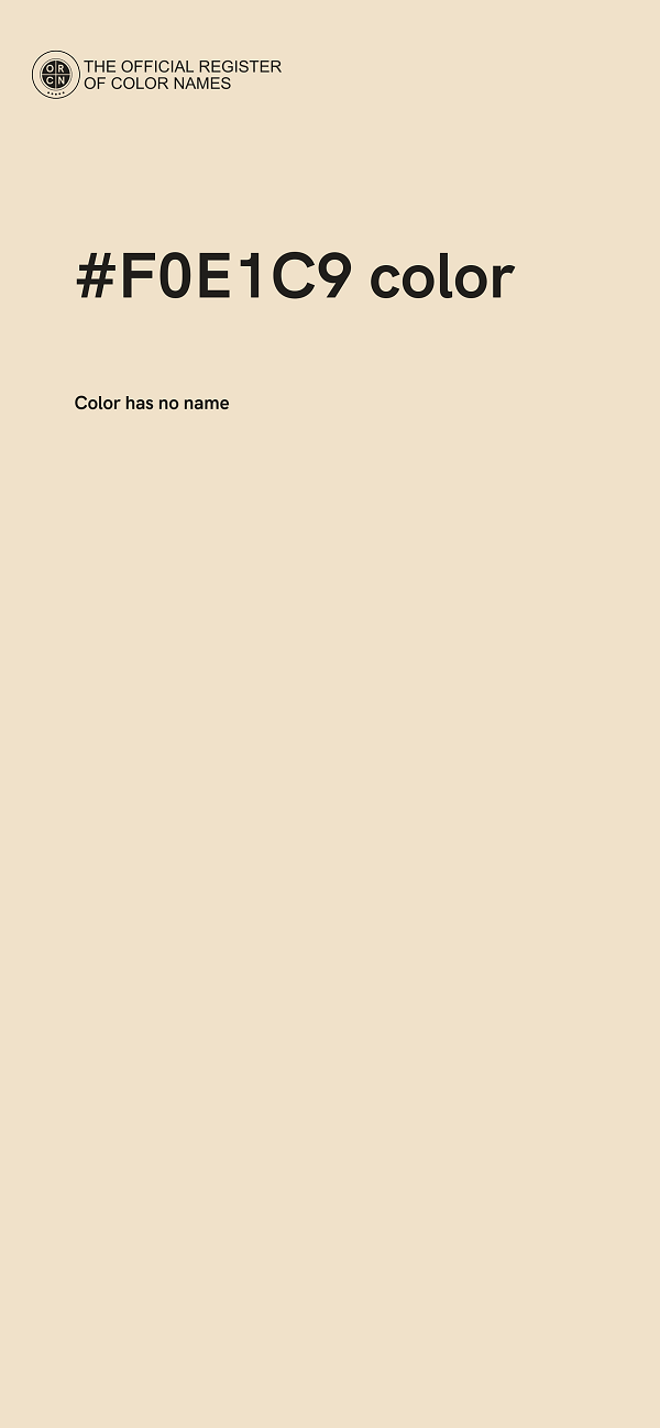 #F0E1C9 color image