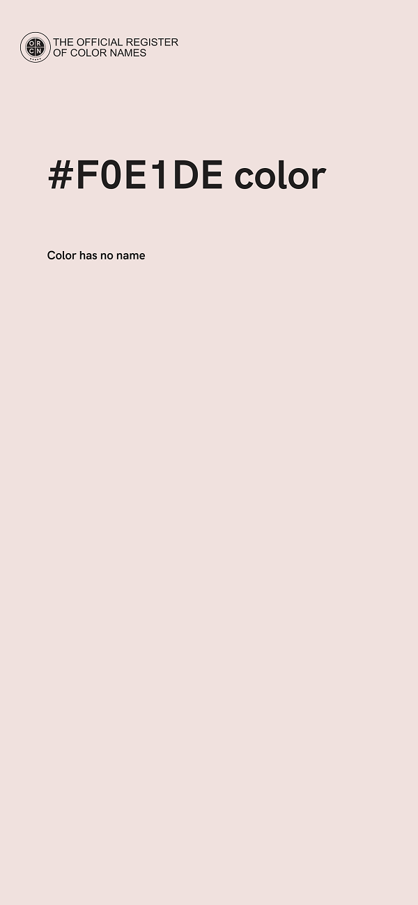 #F0E1DE color image