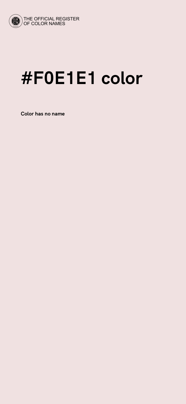 #F0E1E1 color image