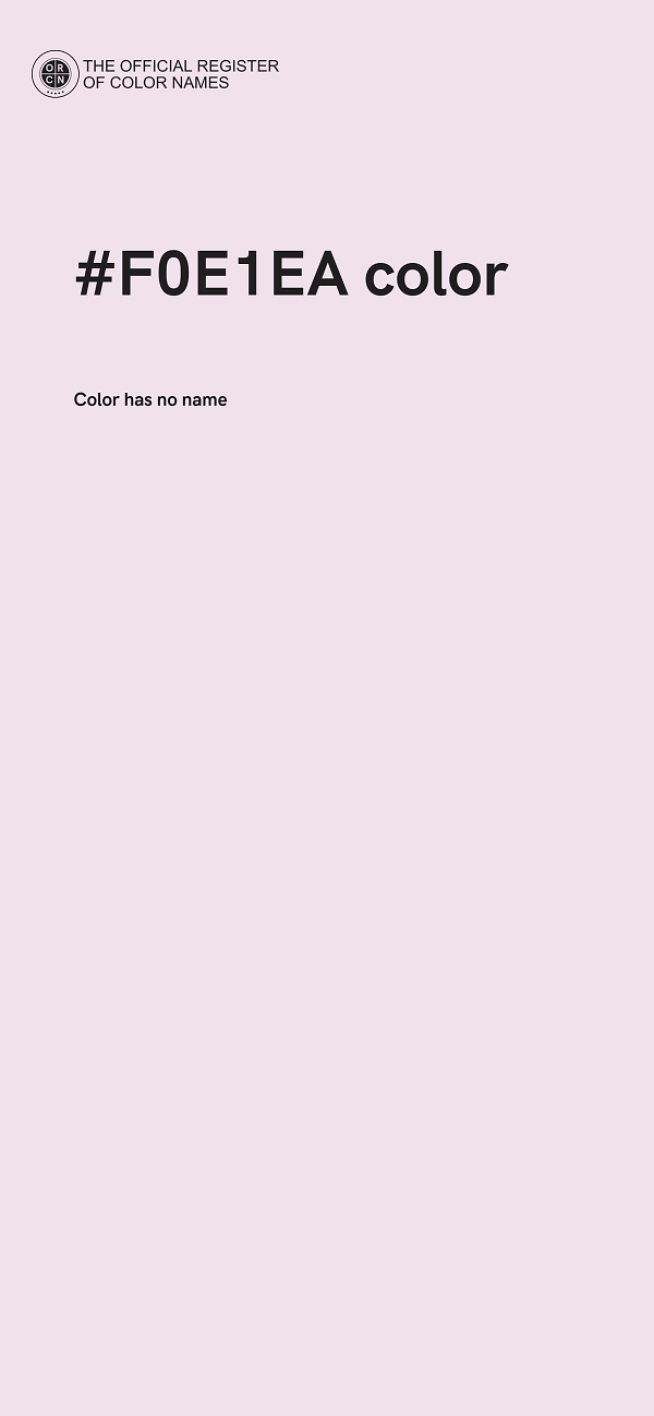 #F0E1EA color image