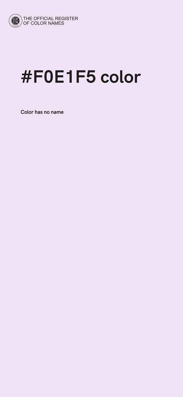 #F0E1F5 color image