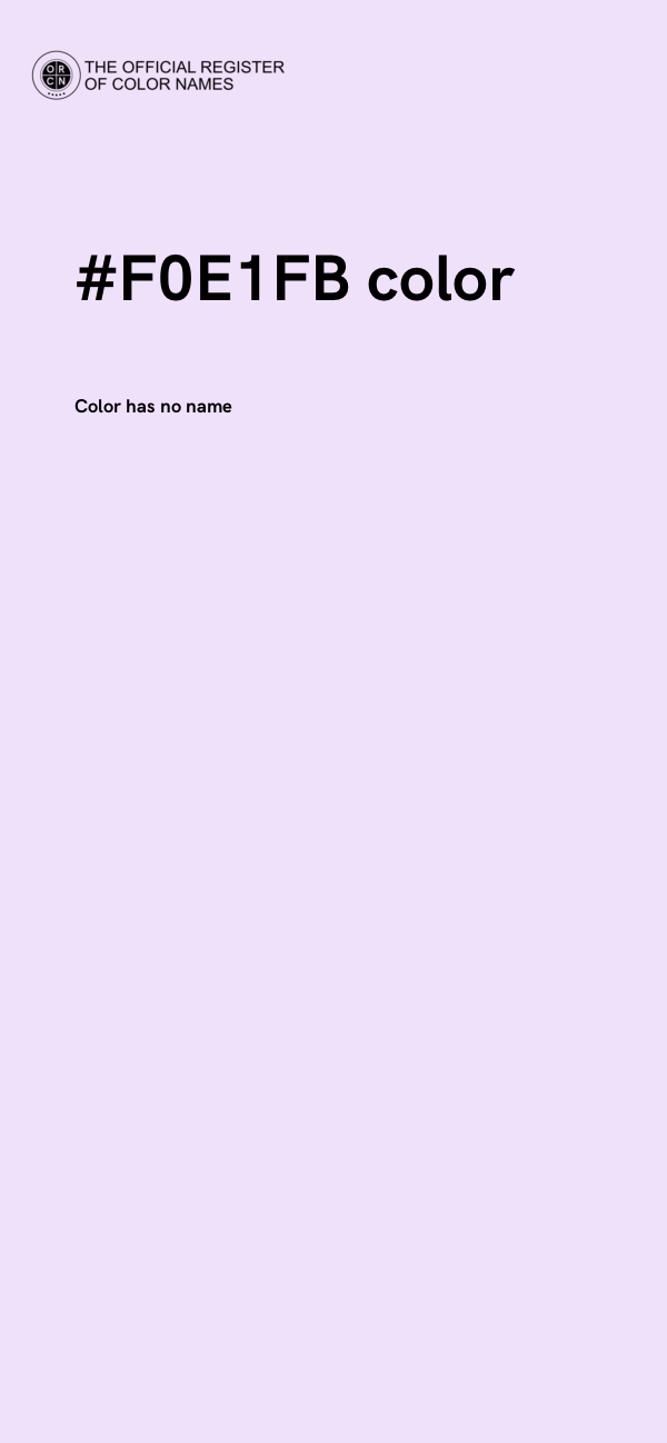 #F0E1FB color image