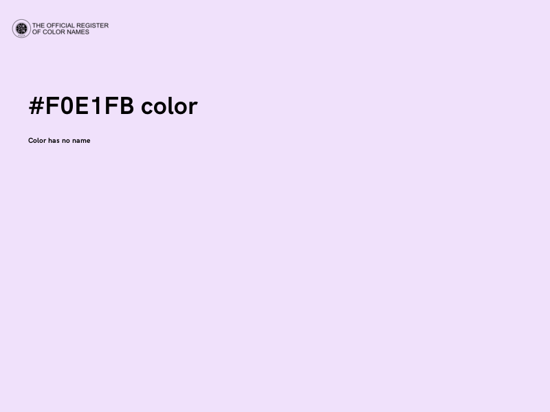 #F0E1FB color image