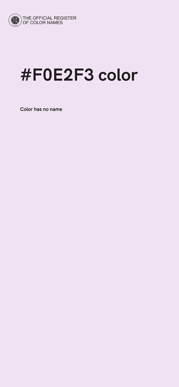 #F0E2F3 color image