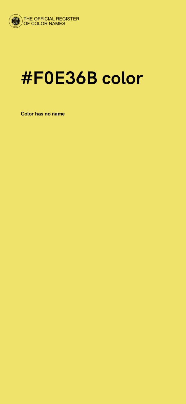 #F0E36B color image