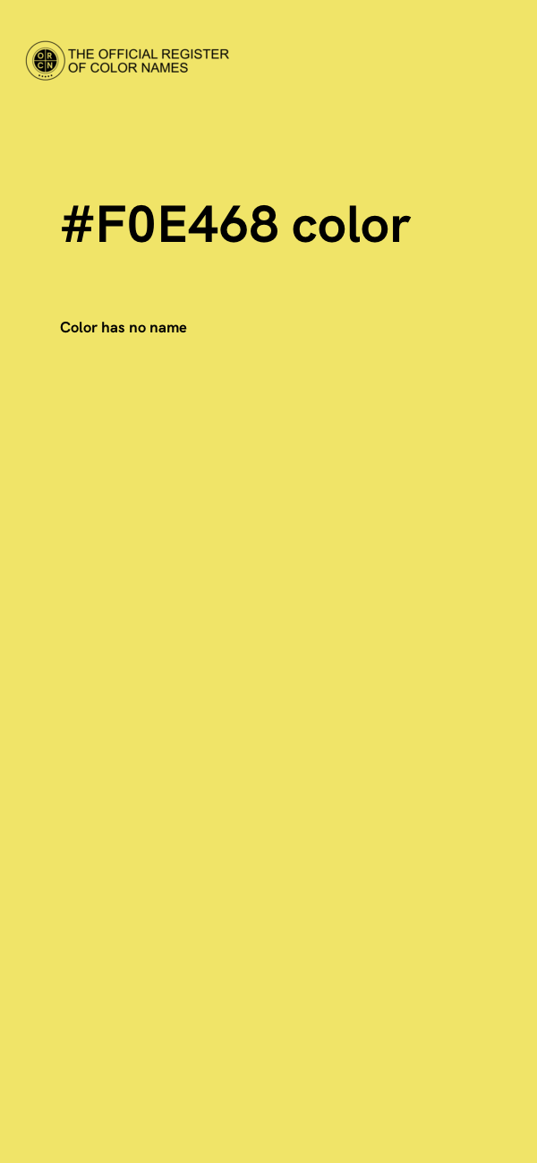 #F0E468 color image