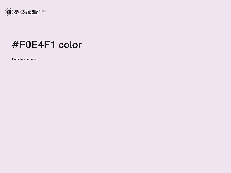 #F0E4F1 color image