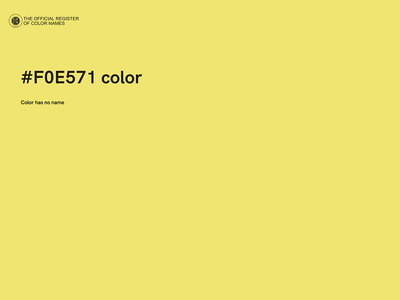 #F0E571 color image