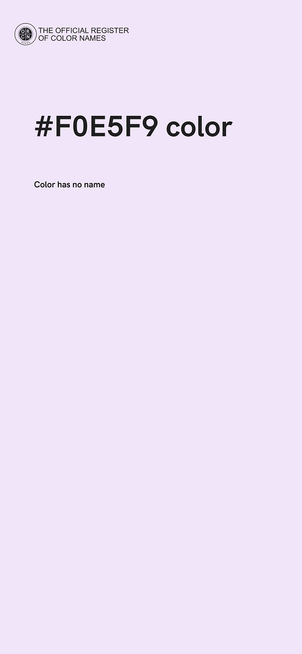 #F0E5F9 color image