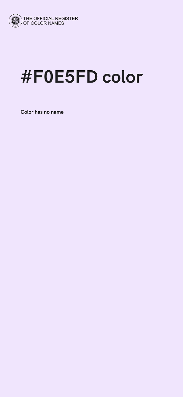 #F0E5FD color image