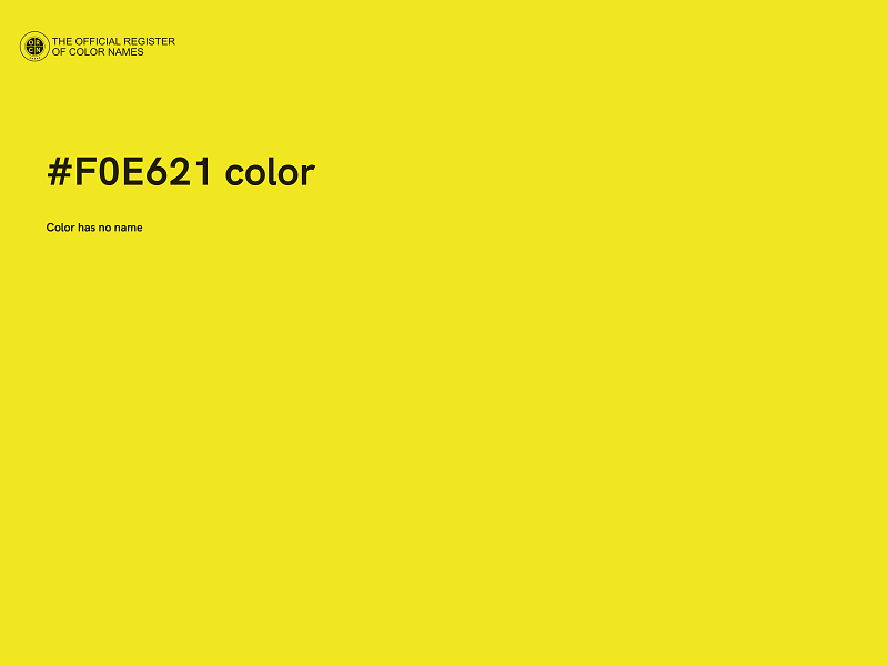 #F0E621 color image